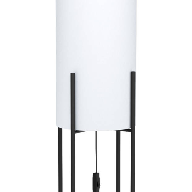 EGLO Glastonbury Vloerlamp - E27 - 151 cm - Zwart/Wit