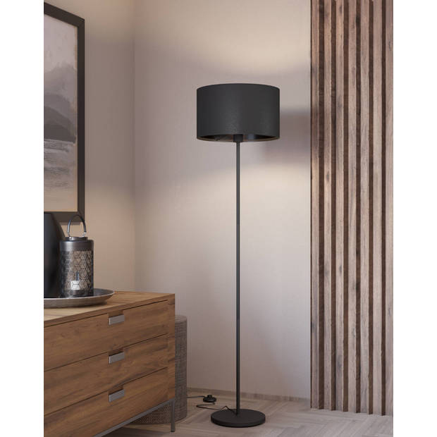 EGLO Maserlo 1 - Staande lamp - E27 - 151,5 cm - Zwart