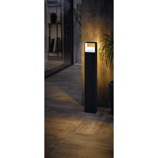 EGLO Doninni 1 Staande lamp Buiten - LED - 80 cm - Zwart/Wit