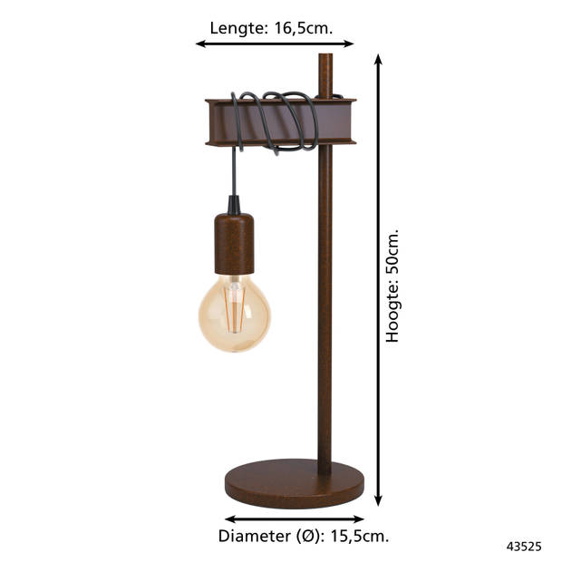 EGLO Townshend 4 Tafellamp - E27 - 50 cm