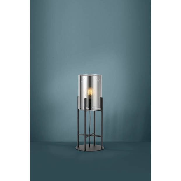 EGLO Glastonbury Tafellamp - E27 - Staal;Glas - Zwart