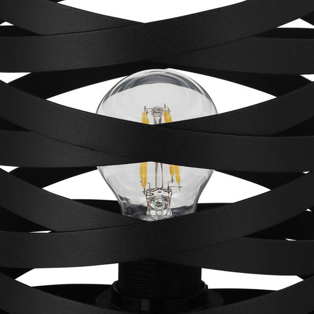 EGLO Cremella Tafellamp - E27 - 29 cm - industrieel - Staal - Zwart