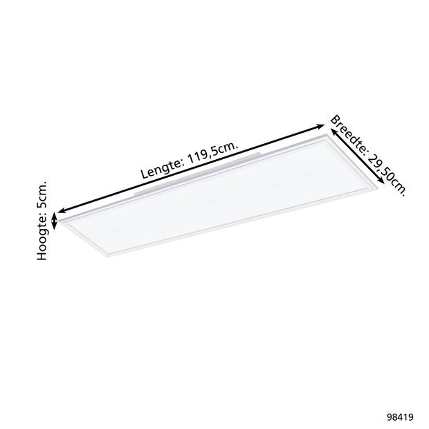 EGLO Salobrena-M Plafondlamp - LED - 119,5 cm - Wit