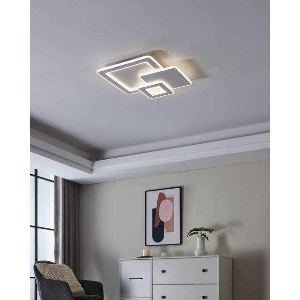 EGLO Mentalurgia Plafond- en Wandlamp - 49 cm - Wit/Chroom