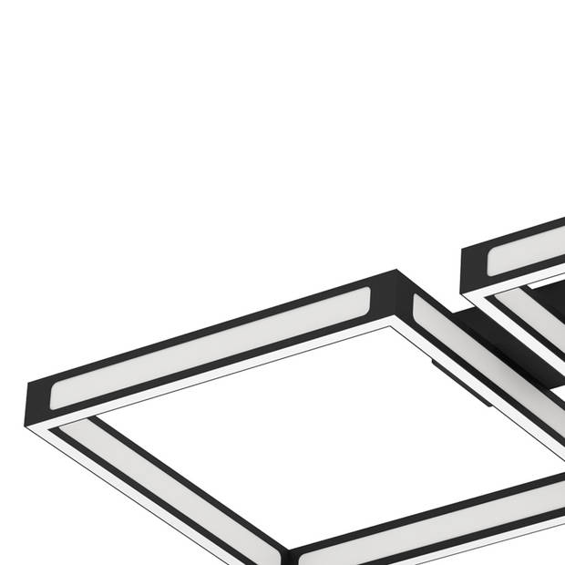 EGLO Altaflor Plafondlamp - LED - 100 cm - Zwart/Wit