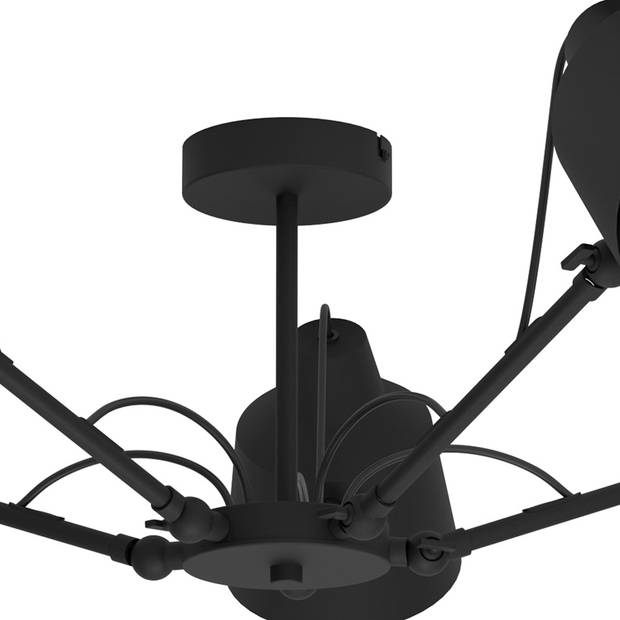 EGLO Basurtu Plafondlamp - E27 - Ø 105 cm - Zwart