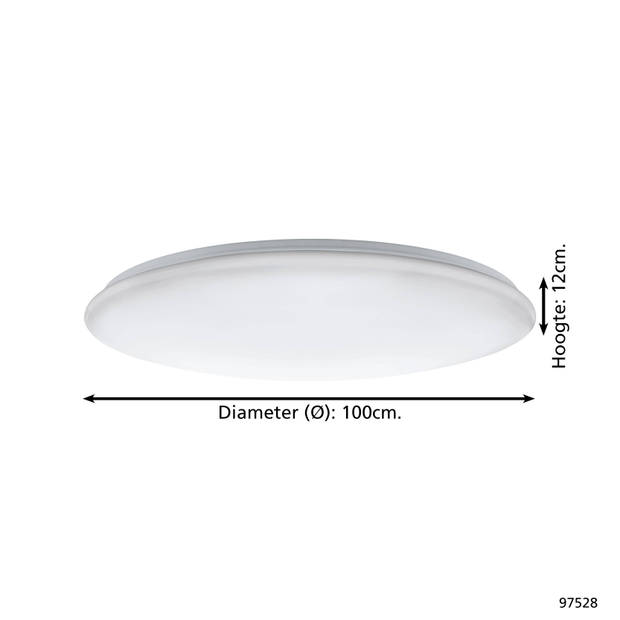EGLO Giron Plafondlamp - LED - Ø 100 cm - Wit - Dimbaar