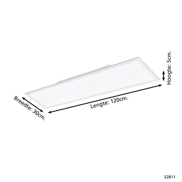 EGLO Salobrena 1 Plafondlamp - LED - 120 cm - Wit