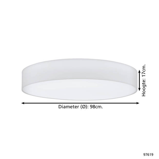 EGLO Pasteri Plafondlamp - E27 - Ø 98 cm - Wit