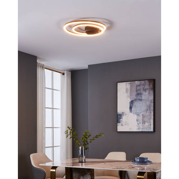EGLO Ruotale Plafondlamp - LED - Ø 45 cm - Zwart/Wit