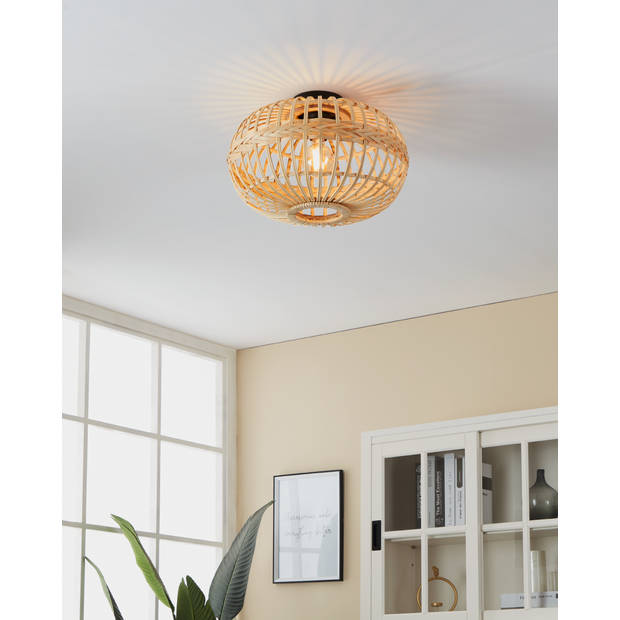 EGLO Amsfield Plafondlamp - E27 - Ø 45 cm - Bruin/Zwart