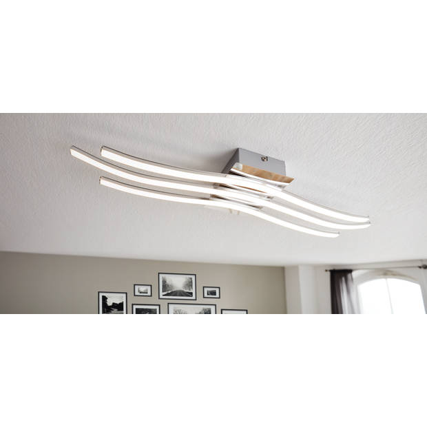 EGLO Roncade - Wand/Plafondlamp - 1 Lichts - Chroom - Wit