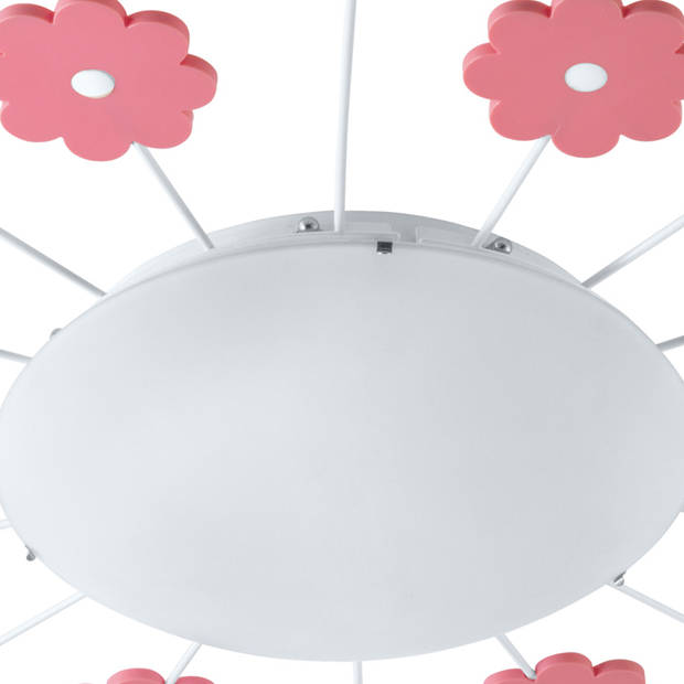 EGLO Viki 1 Plafond- en Wandlamp - E27 - Ø 61,5 cm - Roze/Wit