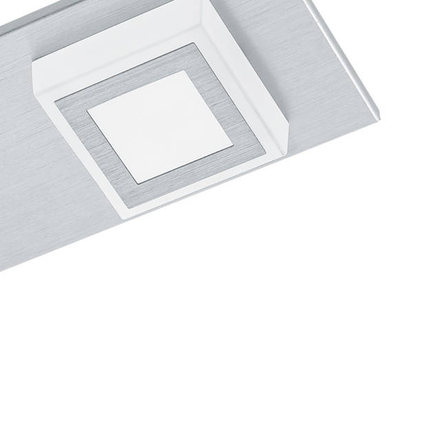 EGLO Masiano - Plafondlamp - LED - Aluminium-Geborsteld - Gesatineerd