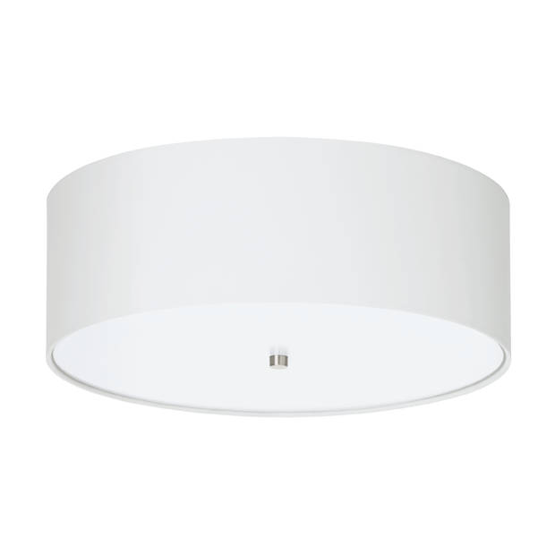 EGLO Pasteri - Plafondlamp - 3 Lichts - ø475 mm. - Nikkel-Mat - Wit