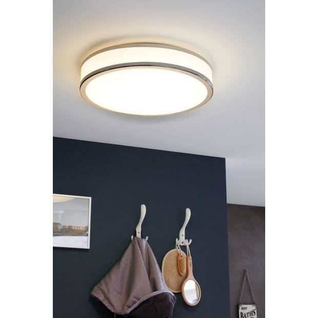 EGLO Palermo 2 - Wand/Plafondlamp - 1 Lichts - Ø410mm. - Wit, Chroom