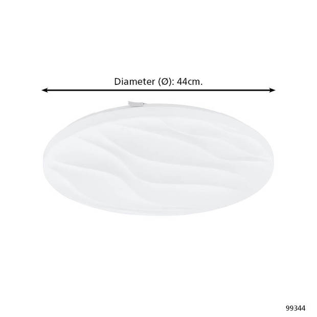 EGLO Benariba Plafond- en Wandlamp - LED - Ø 44 cm - Wit