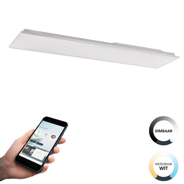 EGLO connect.z Herrora-Z Smart Plafondlamp - 120 cm - Wit - Dimbaar