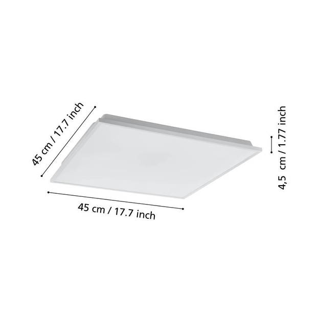 EGLO connect.z Herrora-Z Smart Plafondlamp - 45 cm - Wit - Dimbaar