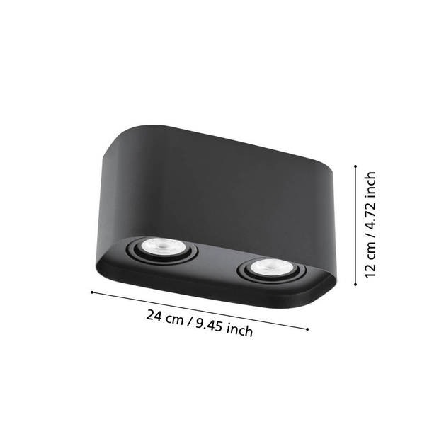 EGLO connect.z Caminales-Z Smart Plafondlamp  - 24 cm - Zwart - RGB