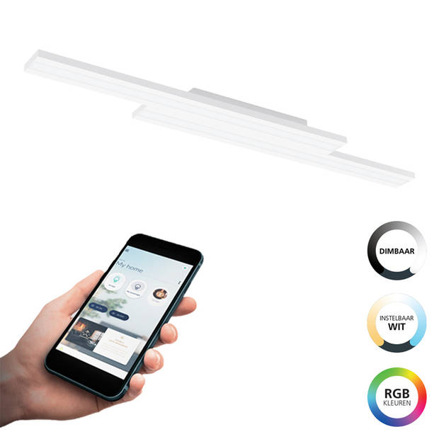 EGLO connect.z Saliteras-Z Smart Plafondlamp - 116 cm - Wit - RGB