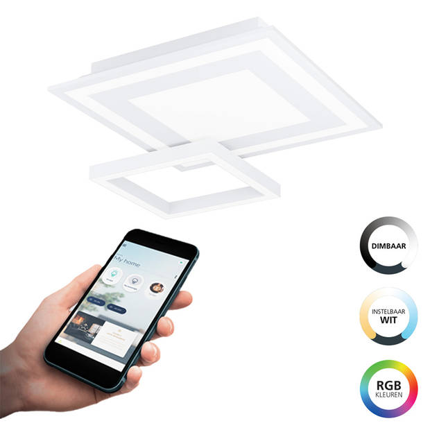 EGLO connect.z Savatarila-Z Smart Plafondlamp - 45 cm - Wit - RGB