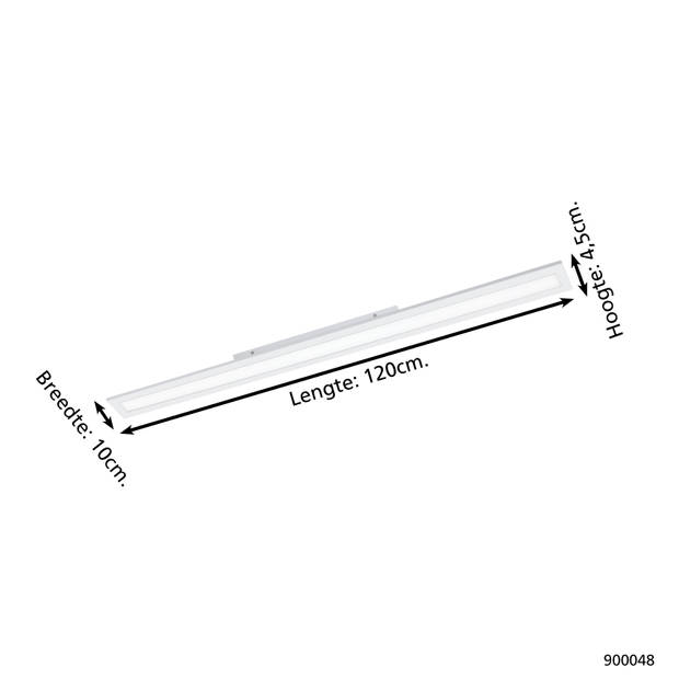 EGLO connect.z Salobrena-Z Smart Plafondlamp - 120 cm - Wit - Dimbaar