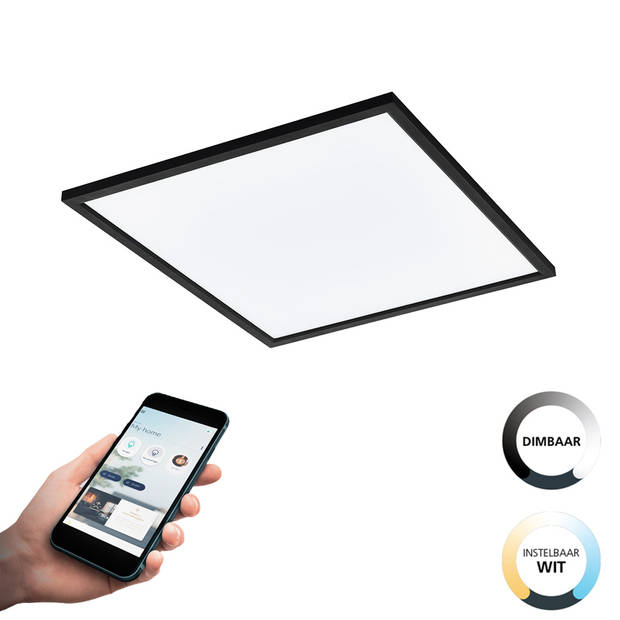 EGLO connect.z Salobrena-Z Smart Plafondlamp - 59,5 cm - Zwart 