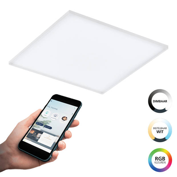 EGLO connect.z Turcona-Z Smart Plafondlamp - 60 cm - Wit - RGB