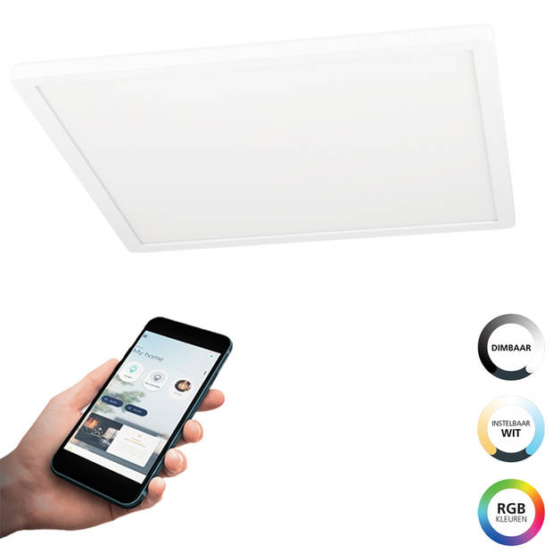 EGLO connect.z Rovito-Z Smart Plafondlamp - 42 cm - Wit - RGB