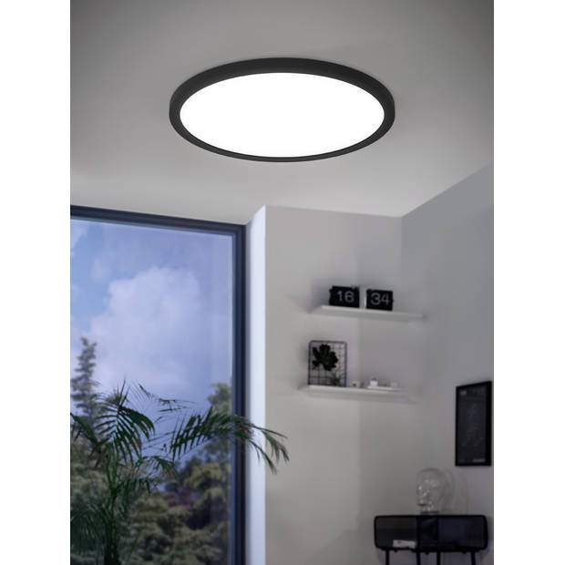 EGLO connect.z Rovito-Z Smart Plafondlamp - Ø 29,5 cm - Zwart - RGB 