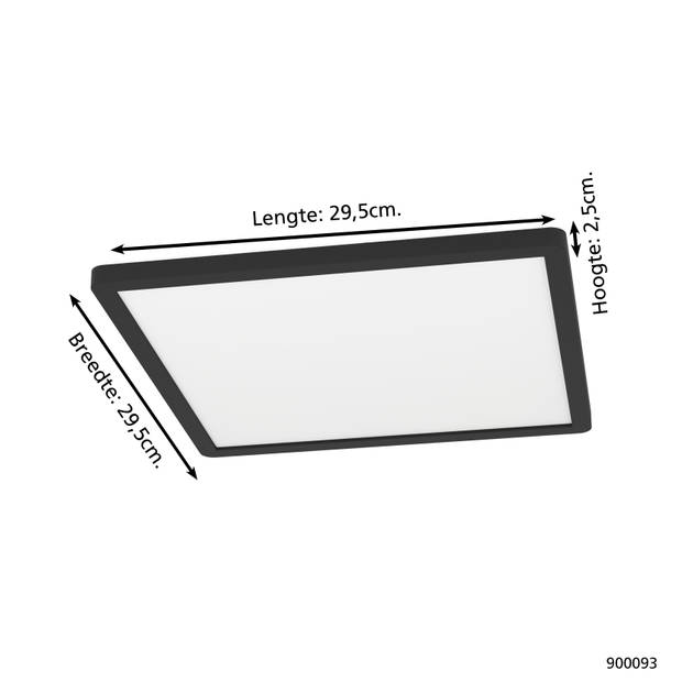 EGLO connect.z Rovito-Z Smart Plafondlamp - 29,5 cm - Zwart - RGB