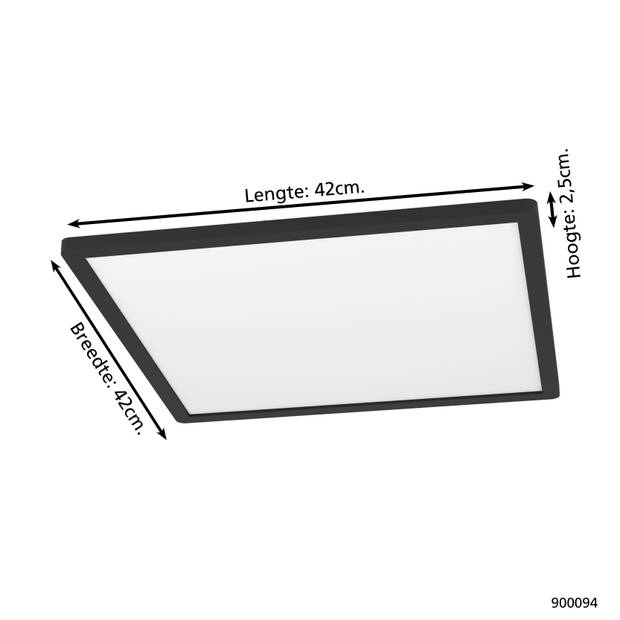 EGLO connect.z Rovito-Z Smart Plafondlamp - 42 cm - Zwart - RGB 