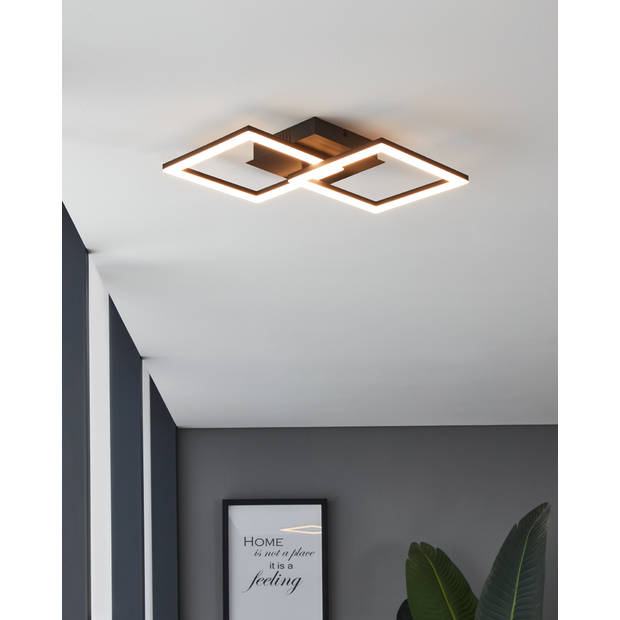 EGLO connect.z Paranday-Z Smart Plafondlamp - 52,5 cm - Zwart/Wit - Instelbaar wit licht - Dimbaar - Zigbee