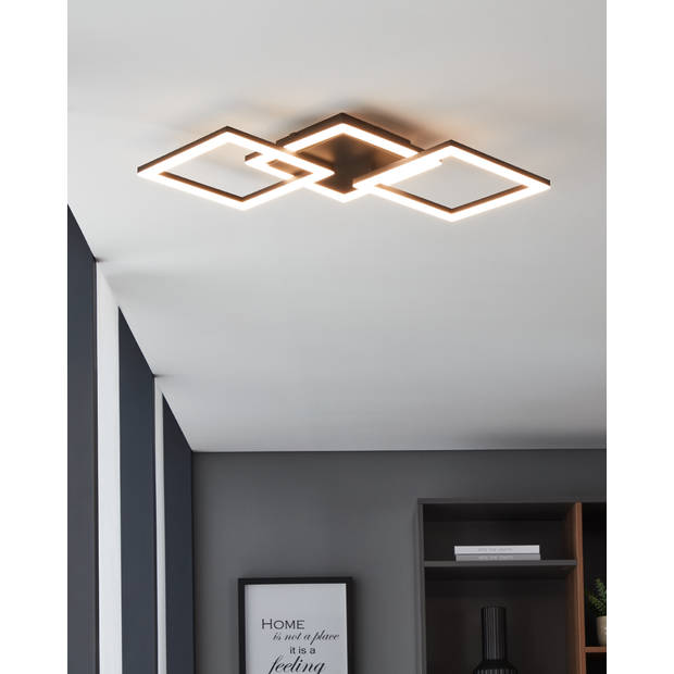 EGLO connect.z Paranday-Z Smart Plafondlamp - 65 cm - Zwart/Wit