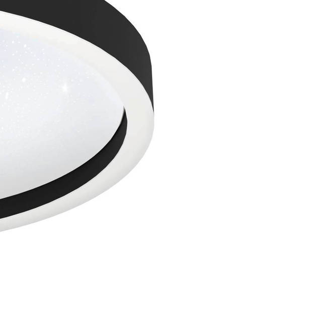EGLO connect.z Montemorelos-Z Smart Plafondlamp - Ø 42 cm - Zwart/Wit - Instelbaar RGB & wit licht - Dimbaar - Zigbee