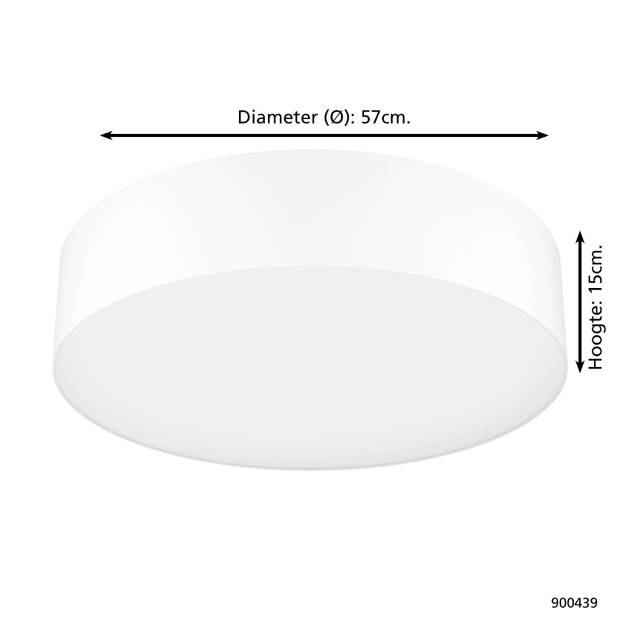EGLO connect.z Romao-Z Smart Plafondlamp - Ø 57 cm - Wit - RGB 