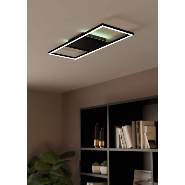 EGLO connect.z Calagrano-Z Smart Plafondlamp - 64 cm - Zwart/Wit - Instelbaar RGB & wit licht - Dimbaar - Zigbee