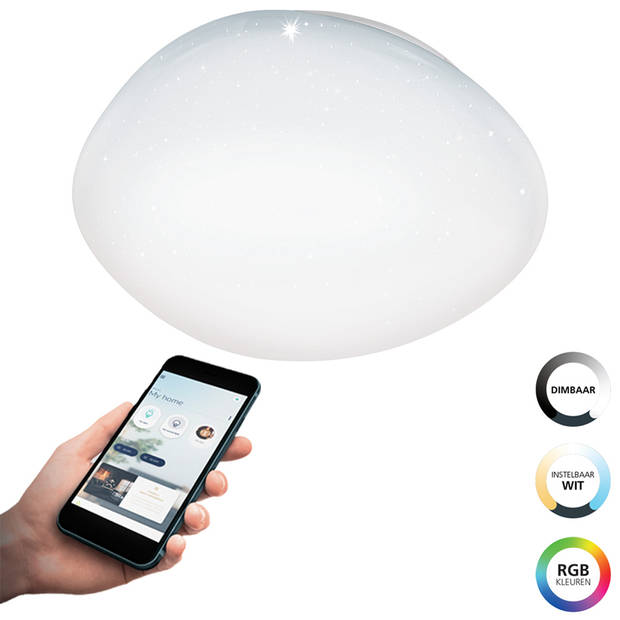 EGLO connect.z Sileras-Z Smart Plafondlamp - Ø 60 cm - Wit - RGB