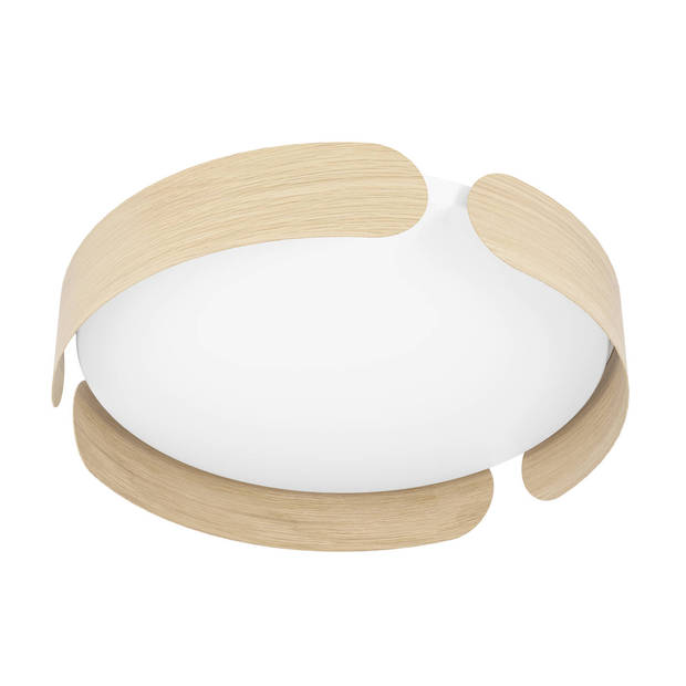 EGLO Valcasotto Plafondlamp - LED - Ø 37 cm - Bruin/Wit