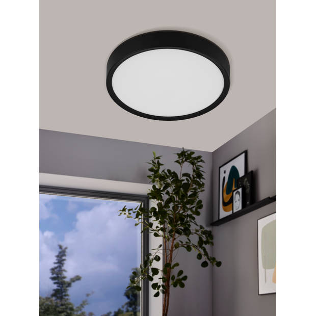 EGLO Musurita Plafondlamp - LED - Ø 34 cm - Zwart/Wit