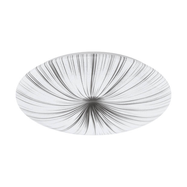 EGLO Nieves Wandlamp/Plafondlamp - LED - Ø 51 cm - Wit/Zilver