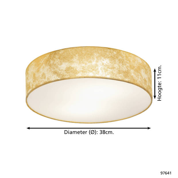 EGLO Viserbella Plafondlamp - E27 - Ø 38 cm - Champagne/Goud