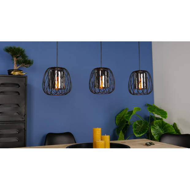 EGLO Floresta Hanglamp - E27 - 89 cm - Zwart