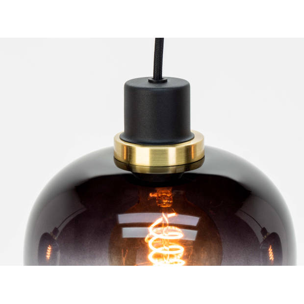 EGLO Oilella Hanglamp - E27 - 95 cm - Smoke glas - Zwart