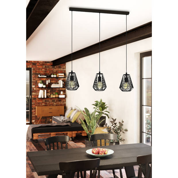 EGLO Stype Hanglamp - E27 - 96 cm - Zwart