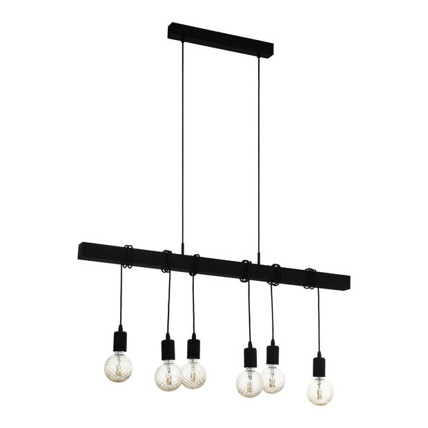 EGLO Townshend Hanglamp - E27 - 100 cm - Zwart