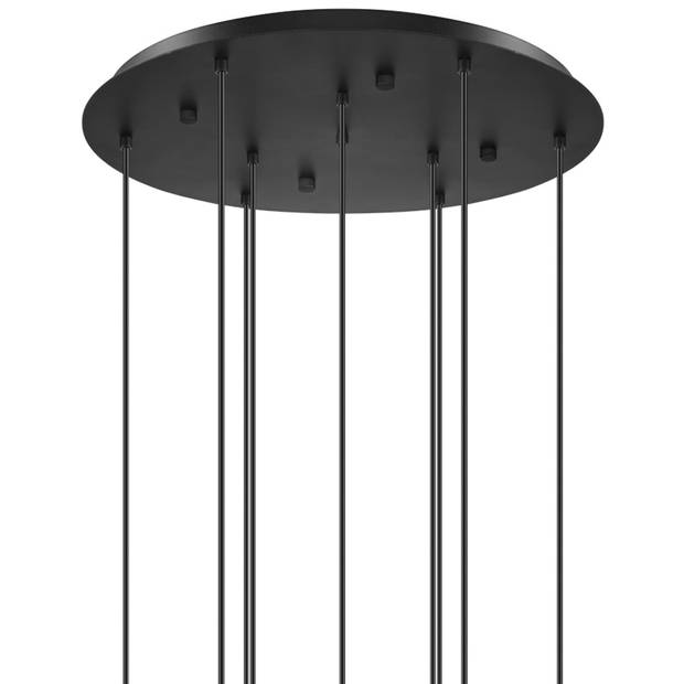 EGLO Ariscani Hanglamp - Ø 65,5 cm - smoke glas - Zwart