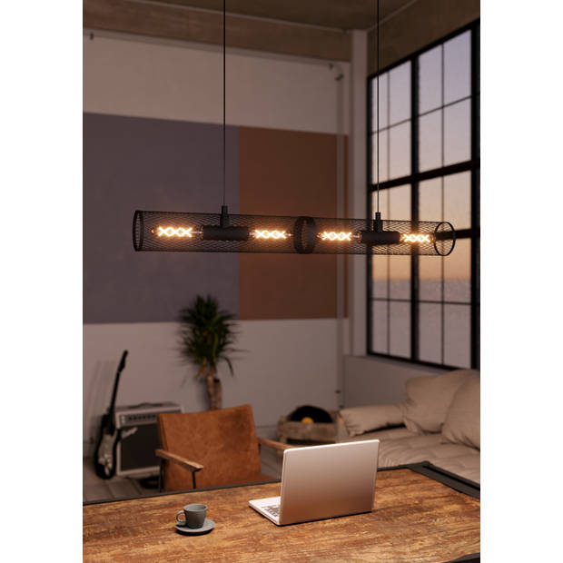 EGLO Redcliffe Hanglamp - E27 - 108 cm - Zwart