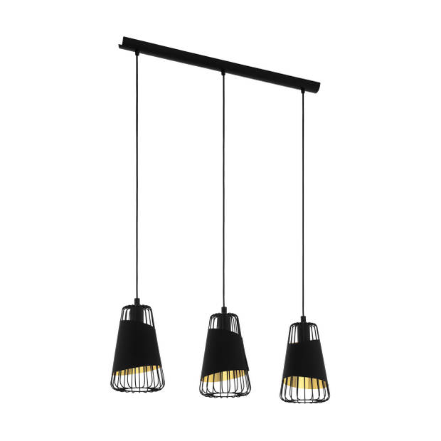 EGLO Austell Hanglamp - E27 - 76,5 cm - Zwart/Goud